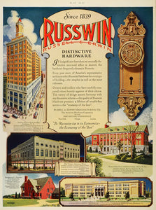 1927 Ad Russwin Russell Erwin Lincoln-Alliance Hardware Elks Temple Aberdeen HB3