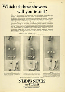 1927 Ad Speakman Showers Fixture Wilmington Delaware Bathroom Home HB3