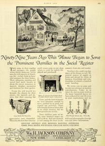 1926 Ad William Jackson House Fixture Fender Home Decor Horse Carriage HB3