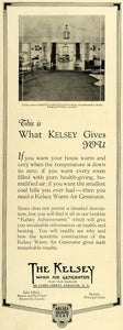 1926 Ad Kelsey Warm Air Generator Household Heating Appliance Booth HB3