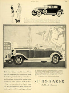 1929 Ad Antique Studebaker Commander Coupe President Eight State Victoria HB3