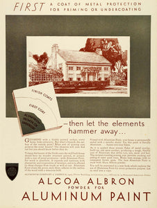 1930 Ad Aluminum Co. America Alcoa Albron Paint Home Decor Anthony Hansen HB3