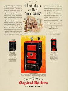 1930 Ad United States Radiators Capitol Boilers Heat Furnace John Howard HB3