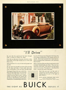 1930 Ad Buick Four Series Straight 8 Vintage Automobile Motor Flint Michigan HB3