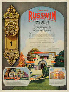 1925 Ad Walter Edge NJ House Knob Russell Erwin Russwin Hardware Bonaventure HB3