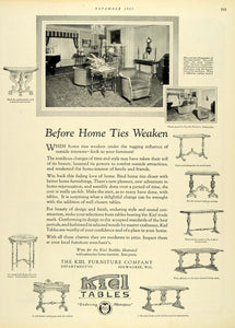 1925 Ad Polychrome Mirror Living Room Interior Design Kiel Tables Furniture HB3
