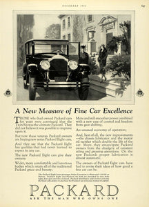 1925 Ad Residence Lady Art Deco Luxury Packard Eight Sedan Limousine HB3