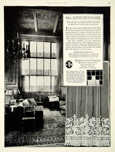 1922 Ad Otis Skinner Curtains Quaker Filet Grandee Lace 890 Broadway New HB4