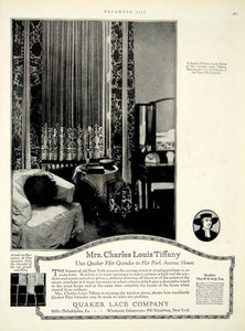 1922 Ad Quaker Lace Company Filet Grandee Curtains Park Avenue Interior HB4