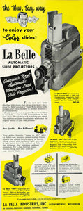 1951 Ad La Belle Automatic Slide Projectors Oconomowoc Wisconsin Camera HDL2