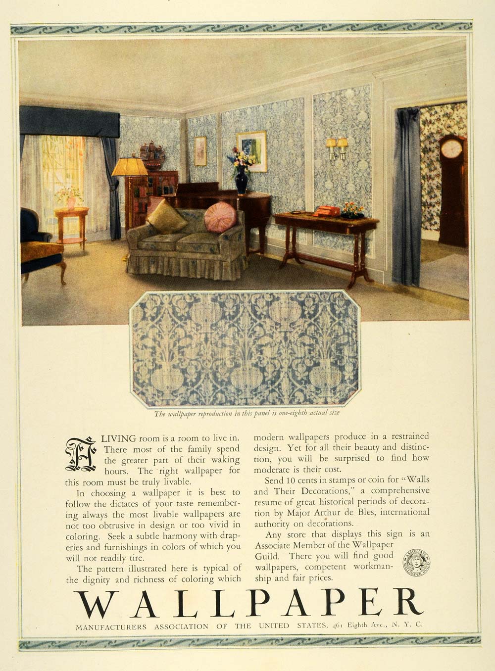 1925 Ad 1925 Ad Manufacturers Association Wallpapers Home Decor - ORIGINAL HG1 ...