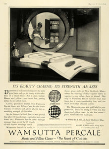 1925 Ad Wamsutta Mills Percale Cotton Sheets Bedding - ORIGINAL ADVERTISING HG1
