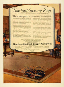1925 Ad Bigelow-Hartford Saxony Rug Beulah Bettersworth - ORIGINAL HG1