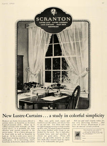 1925 Ad Scranton Lustre Lace Curtains Bedspreads Decor - ORIGINAL HG1