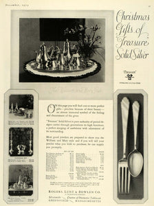 1924 Ad Silver Dinner Table Dining Rogers Lunt Bowlen - ORIGINAL ADVERTISING HG1