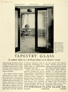 1924 Ad Pittsburgh Plate Glass Varnish Tapestry Hotel - ORIGINAL ADVERTISING HG1