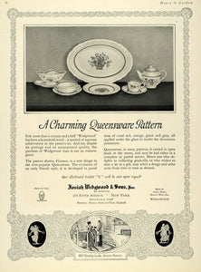 1924 Ad Josiah Wedgwood Queensware Pattern Dinner Plate - ORIGINAL HG1