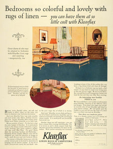 1925 Ad Klearflax Linen Rug Carpet Home Decor Duluth - ORIGINAL ADVERTISING HG1