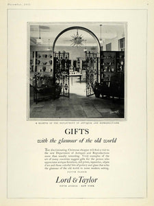 1925 Ad Demarest Christmas Antique Lord Taylor Store - ORIGINAL ADVERTISING HG1