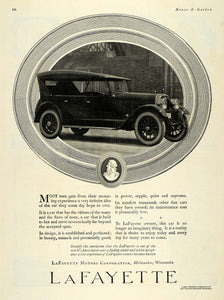 1923 Ad LaFayette Antique Cars Milwaukee Wisconsin - ORIGINAL ADVERTISING HG1