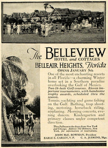 1923 Ad Belleview Hotel Belleair Heights Florida Golf John McE Bowman HG1