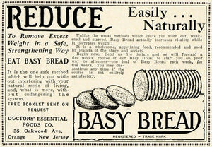 1923 Ad Doctors' Essential Foods Basy Weight Loss Bread Healthy Diet Fitness HG1