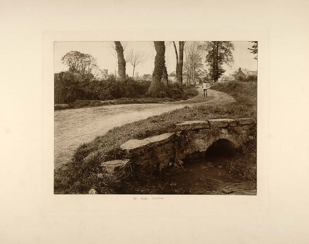 1892 Photogravure Village Road Aston Cantlow England - ORIGINAL HHS1