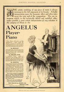 1909 Ad Angelus Player-Piano Wilcox White Meriden Conn. Instrument Music HM1