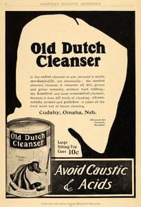 1909 Ad Old Dutch Cleanser Tin Can Pricing Cudahy Omaha Polish Scrubs Tin HM1