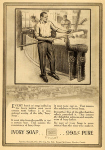 1915 Ad Ivory Soap Worker Boil Kettle Factory Ivorydale Cleanse Factory HM1