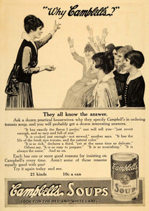 1915 Ad Campbells Soup Dinner Housewife Tomato Fashion Borht Stock HM1