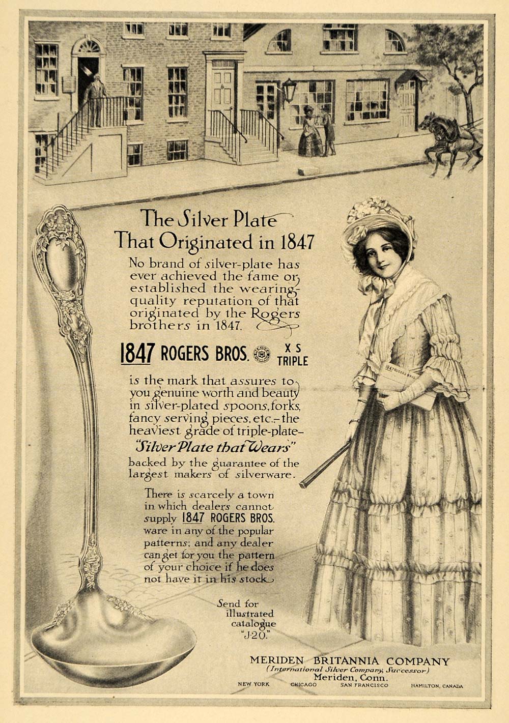 1911 Ad Silver Utensil Spoon Victorian Meriden Rogers Silverware Dinnerware HM1