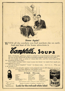 1911 Ad Campbells Soup Home Food Arizona Bologna Dinner Broth Stock Tin HM1
