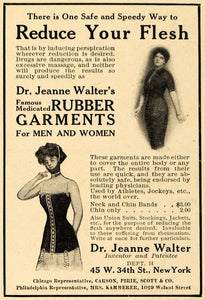 1911 Ad Reduce Flesh Dr. Jeanne Walter Rubber Garments - ORIGINAL HM1