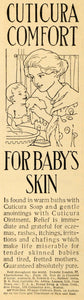 1909 Ad Cuticura Ointment Baby Skin Comfort Rash Itch - ORIGINAL ADVERTISING HM1