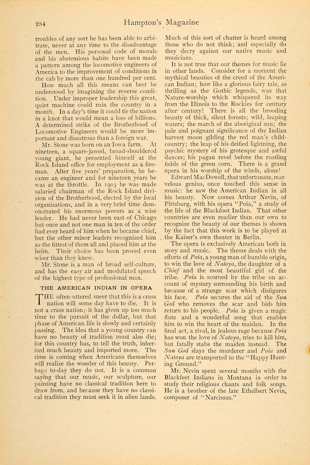1910 Article Nevin Winifred Gibbs Judson Harmon Calhoun - ORIGINAL HM1