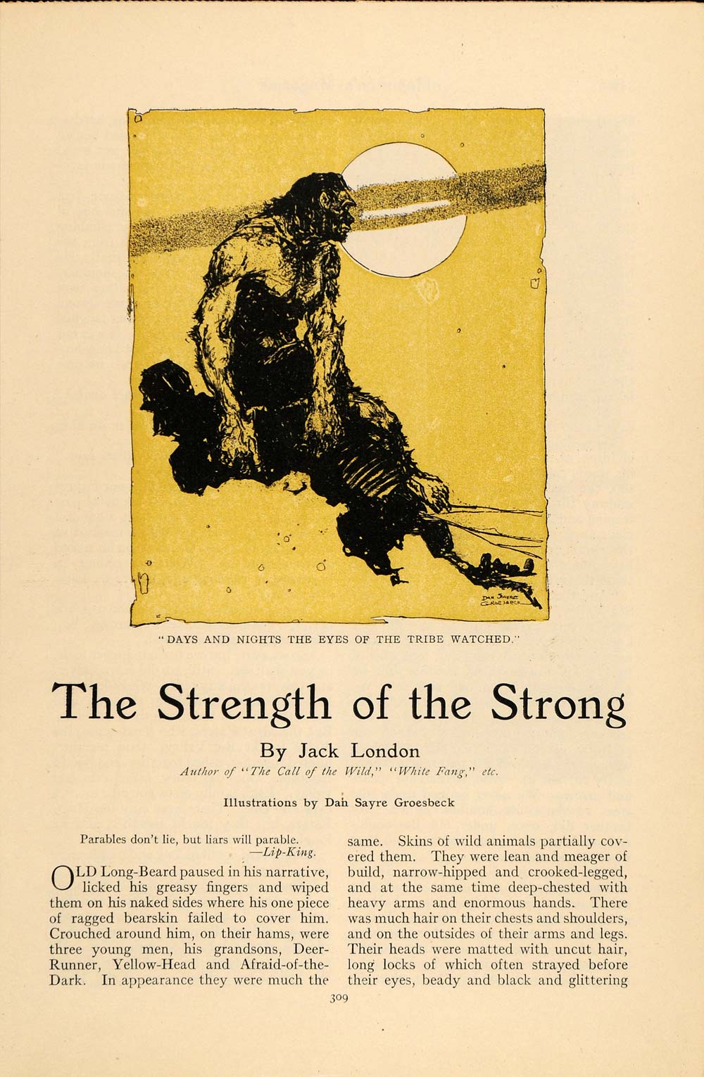1911 Article Jack London Strength Strong Groesback - ORIGINAL HM1