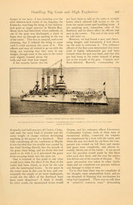 1909 Article Big Guns Explosives Ship Robley Evans Dart - ORIGINAL HM1