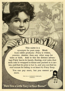 1910 Ad Fairy Soap N. K. Fairbank Trademark Detergent Household Chores HM2
