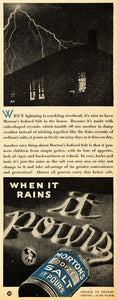 1930 Ad Morton's Iodized Salt Pours Goiter Lightning - ORIGINAL ADVERTISING HOH1