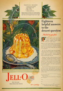 1928 Ad Jell-O Tropical Dessert Mold Recipe Pricing - ORIGINAL ADVERTISING HOH1