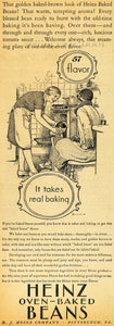 1928 Ad H. J. Heinz 57 Oven-Baked Beans Baking Cooking - ORIGINAL HOH1