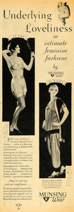 1928 Ad Rayon Munsingwear Women's Lingerie Night Gown - ORIGINAL HOH1