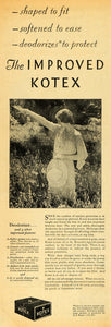 1928 Ad Deodorizing Kotex Pads Feminine Protection - ORIGINAL ADVERTISING HOH1