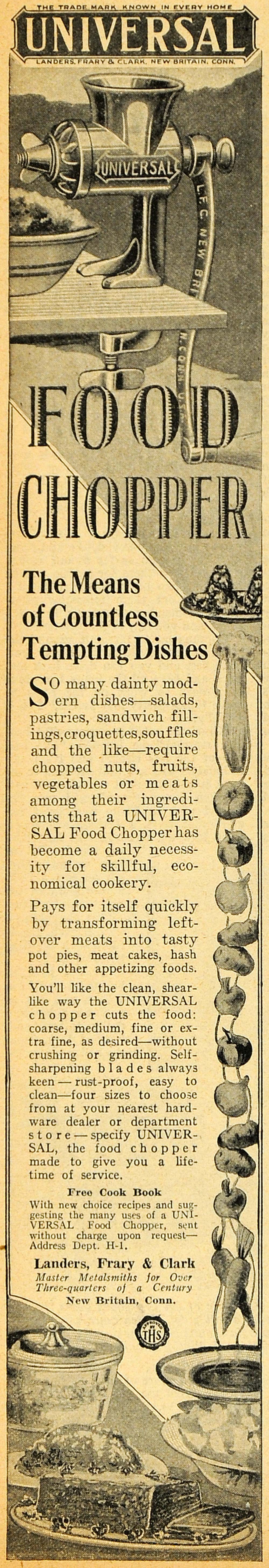 1929 Ad Landers Frary Clark Universal Food Chopper - ORIGINAL ADVERTISING HOH1
