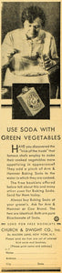 1929 Ad Church Dwight Arm Hammer Baking Soda Cooking - ORIGINAL ADVERTISING HOH1
