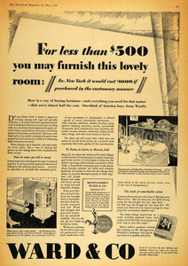 1929 Ad Montgomery Ward Home Furnishings Decor Pricing - ORIGINAL HOH1