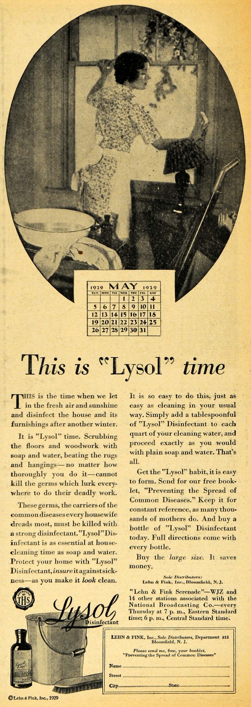 1929 Ad Lysol Disinfectant Household Cleaning Products - ORIGINAL HOH1