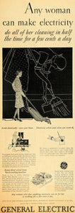 1929 Ad General Electric Vacuum Washing Machine Clean - ORIGINAL HOH1