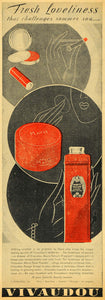 1929 Ad Vivaudou Mavis Beauty Cosmetics Talcum Powder - ORIGINAL HOH1
